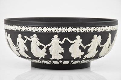 Lot 2548 - WEDGWOOD; a black basalt ‘Dancing Hours’ bowl,...