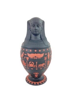 Lot 2536 - WEDGWOOD; a two-colour black basalt Egyptian...