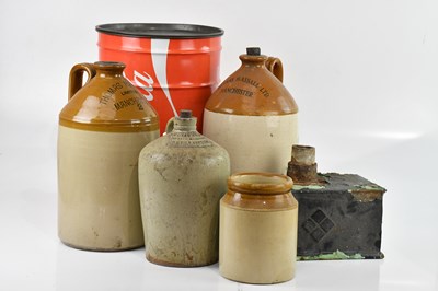 Lot 1476 - THOMAS HASSALL LTD MANCHESTER; two stoneware...