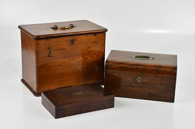 Lot 1477 - A Victorian walnut work box, width 27.5cm,...