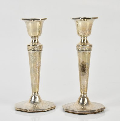 Lot 2033 - WALKER & HALL; a pair of George V hallmarked...