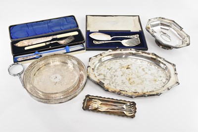 Lot 1603 - A small selection of assorted silver plate...