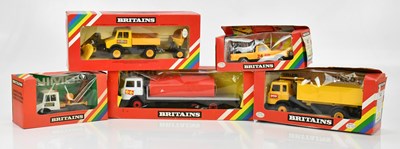 Lot 2016 - BRITAINS; five boxed construction vehicles, to...
