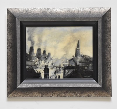 Lot 2324 - DAVID BEZ; oil and resin, Northern street...