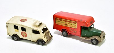 Lot 143 - TRI-ANG; a clockwork tinplate 'Minic Transport'...