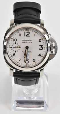 Lot 1438 - PANERAI; a gentleman's stainless steel...