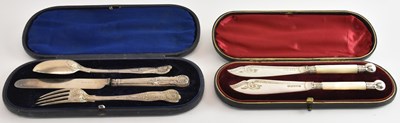 Lot 1181 - CHAWNER & CO; a cased Victorian hallmarked...