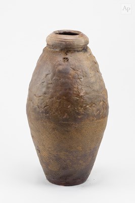 Lot 115 - CHARLES BOUND (born 1939); a tall lugged wood...