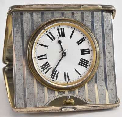 Lot 1147 - A George V hallmarked silver travelling desk...