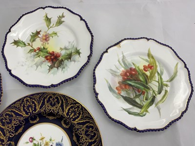 Lot 274 - ROYAL WORCESTER; three cabinet plates...