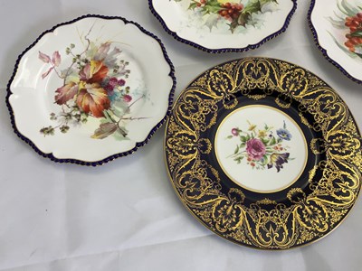 Lot 274 - ROYAL WORCESTER; three cabinet plates...