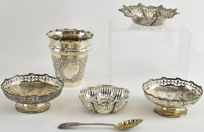 Lot 1119 - WILLIAM ATKIN; an Edward VII hallmarked silver...