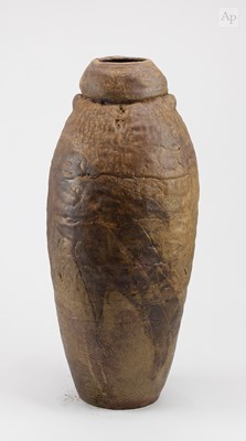 Lot 116 - CHARLES BOUND (born 1939); a tall lugged wood...