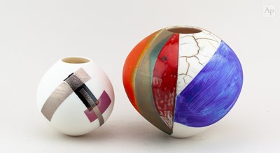 Lot 676 - TONY LAVERICK (born 1961); a globular white...