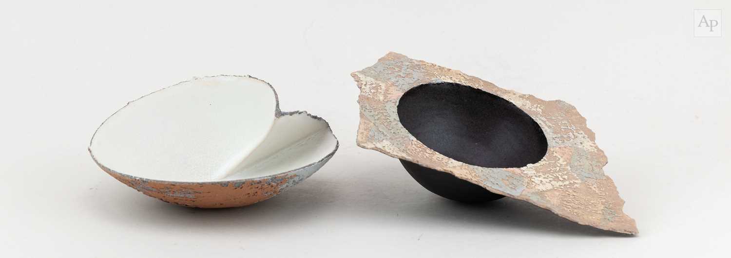 Lot 135 - CLARE CONRAD (born 1948); two stoneware bowl...