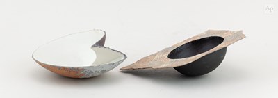 Lot 135 - CLARE CONRAD (born 1948); two stoneware bowl...
