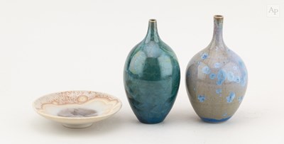 Lot 629 - SIMON RICH (born 1949); two stoneware bottles...