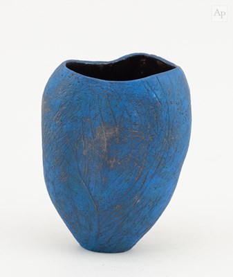 Lot 366 - KATIE BRAIDA; an altered earthenware vessel...