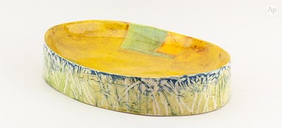 Lot 30 - ANNA LAMBERT (born 1957); an oval earthenware...