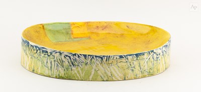 Lot 30 - ANNA LAMBERT (born 1957); an oval earthenware...