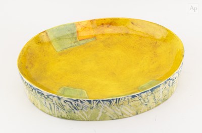 Lot 30 - ANNA LAMBERT (born 1957); an oval earthenware...