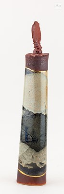 Lot 32 - ANNIE D' OREFICE; a tall stoneware bottle and...