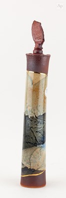 Lot 32 - ANNIE D' OREFICE; a tall stoneware bottle and...