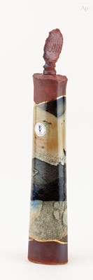 Lot 32 - ANNIE D' OREFICE; a tall stoneware bottle and...