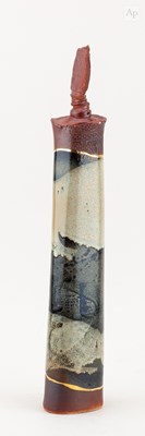 Lot 32 - ANNIE D' OREFICE; a tall stoneware bottle and...