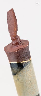 Lot 32 - ANNIE D' OREFICE; a tall stoneware bottle and...
