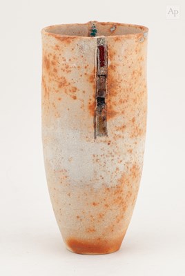 Lot 585 - ROBIN WELCH (1936-2019); a tall oval stoneware...