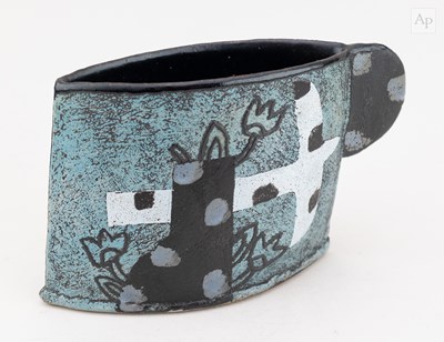 Lot 326 - JOHN MALTBY (1936-2020); a stoneware cup form...