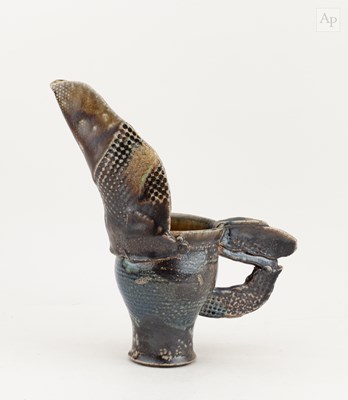 Lot 403 - MARK SMITH (born 1964); a salt glazed jug with...