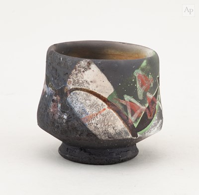 Lot 185 - DAVID MILLER (1942-2008); a raku bowl with...