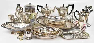 Lot 1600 - A collection of assorted silver plated wares,...