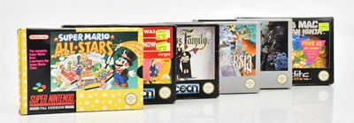 Lot 2116 - NINTENDO; a collection of six Super Nintendo...