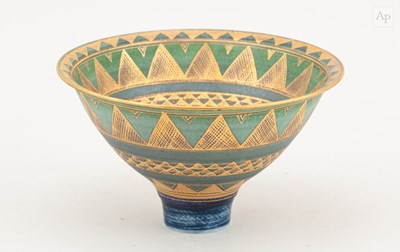 Lot 408 - MARY RICH (1940-2022); a porcelain bowl with...