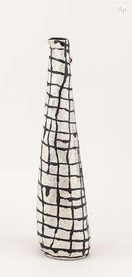 Lot 657 - SUSAN DISLEY: a tapered stoneware jug form...