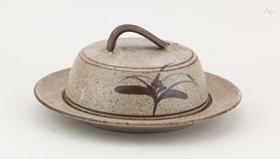 Lot 183 - Lowerdown Pottery; a stoneware cheese dish...