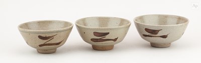 Lot 79 - Leach Pottery; a trio of stoneware Z bowls...