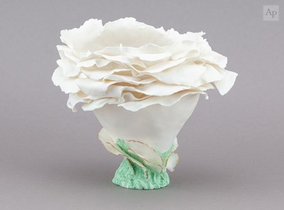 Lot 346 - JOY TRPKOVIC (born 1950); a parian petal pot...