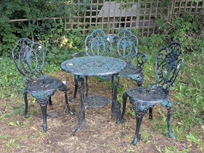 Lot 1290 - Two aluminium garden chairs, a two seater...