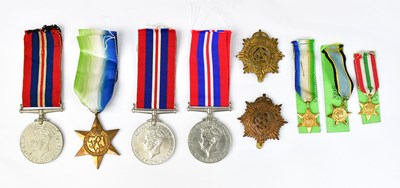 Lot 922 - A group of WWII medals comprising three War...