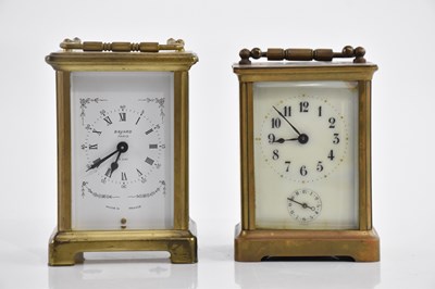Lot 1326 - BAYARD; a modern brass cased carriage clock,...