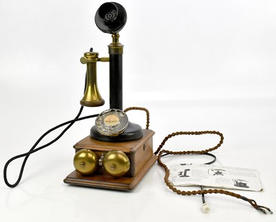 Lot 1443 - A reproduction candlestick telephone, height...
