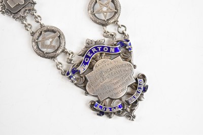Lot 2036 - MASONIC INTEREST; a George V hallmarked silver...