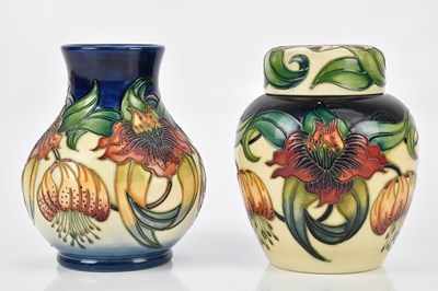 Lot 408 - NICOLA SLANEY FOR MOORCROFT; a baluster shaped...