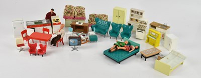 Lot 2102 - A collection of 1960s doll's house furniture...