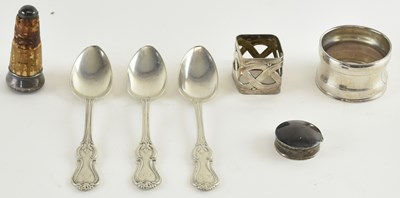 Lot 1138 - J STOCKMAN; a set of three white metal...