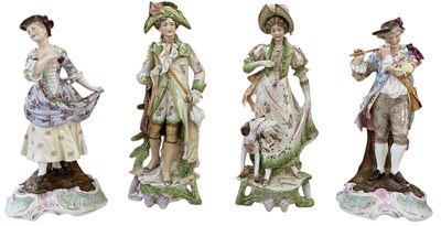 Lot 605 - A large pair of early 20th century Continental...